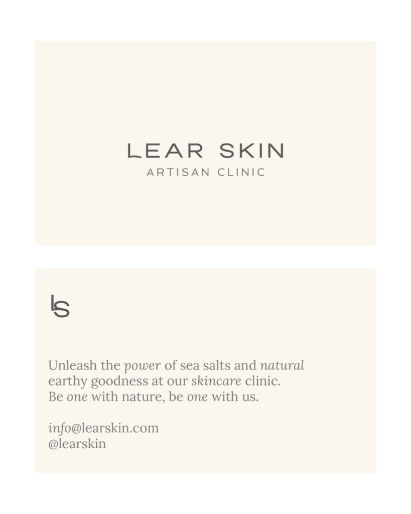 Lear skin business card